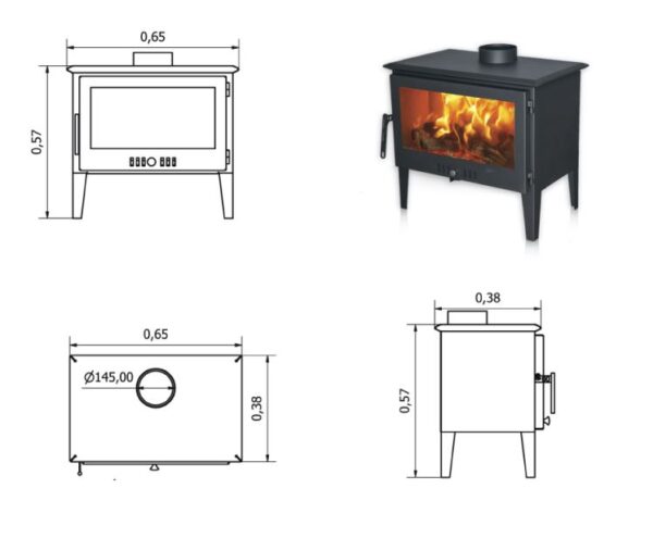 THERMOZEL Ενεργειακή Σόμπα ΤΑΠΙΑ 65 - Image 3